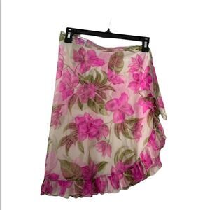 Illusions Side Tie Bathing Suit Floral WOMENS OS Cover Up Beach Outfit